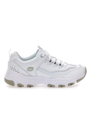 Bele usnjene superge z Memory Foam Skechers Iconic Unabashed