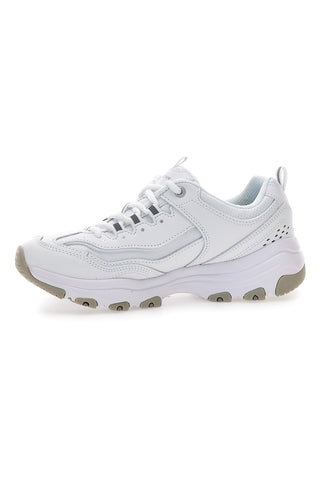 Bele usnjene superge z Memory Foam Skechers Iconic Unabashed