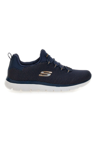 Modri športni copati iz mrežastega materiala z Memory Foam Skechers Summits Bright Bezel