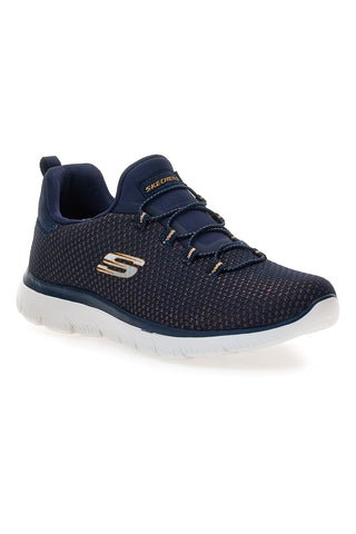 Modri športni copati iz mrežastega materiala z Memory Foam Skechers Summits Bright Bezel