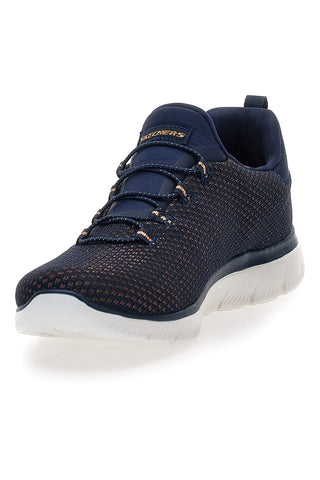 Modri športni copati iz mrežastega materiala z Memory Foam Skechers Summits Bright Bezel