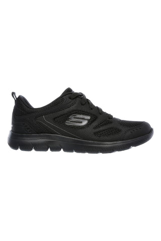 Črni športni copati iz usnja in mrežastega materiala z Memory Foam Skechers Summits Suited