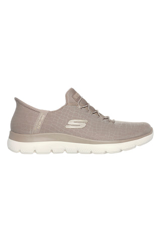 Bež slip-ini z bleščečo mrežico Skechers Summits Classy Night