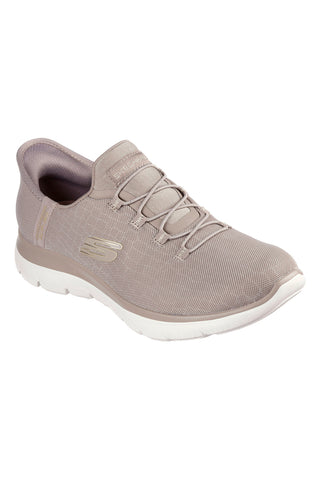 Bež slip-ini z bleščečo mrežico Skechers Summits Classy Night