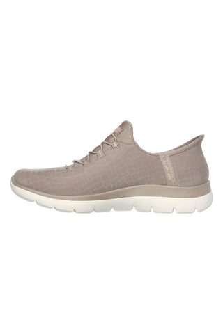 Bež slip-ini z bleščečo mrežico Skechers Summits Classy Night