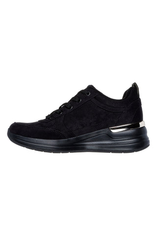 Črni superge s klobučkom in kovinskimi detajli Skechers Billion 2 Prissy N Plush