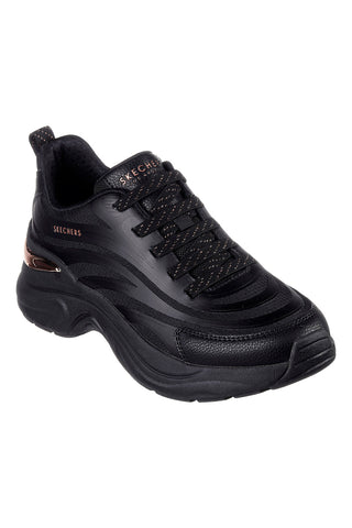 Črni superge z metalnimi detajli Skechers Hazel Step N Flow