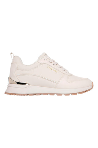 Bele superge z zlatimi detajli in visoko podplatom Skechers Runway Classy Gal Womens