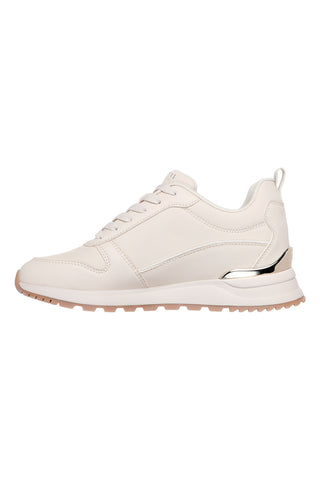 Bele superge z zlatimi detajli in visoko podplatom Skechers Runway Classy Gal Womens