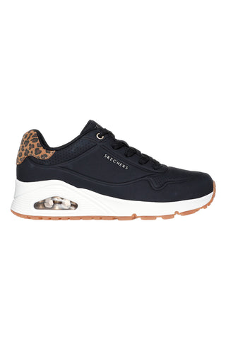 Črni supergi z živalskim motivom in podplatom Air Skechers Uno Jungle Nite