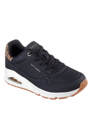 Črni supergi z živalskim motivom in podplatom Air Skechers Uno Jungle Nite