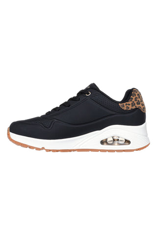 Črni supergi z živalskim motivom in podplatom Air Skechers Uno Jungle Nite