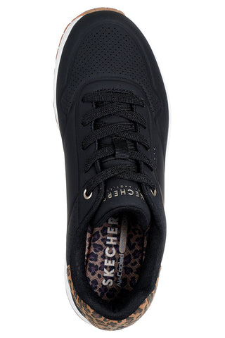 Črni supergi z živalskim motivom in podplatom Air Skechers Uno Jungle Nite