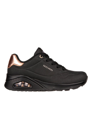 Črni športni copati z zlatimi detajli Skechers Uno Golden Air