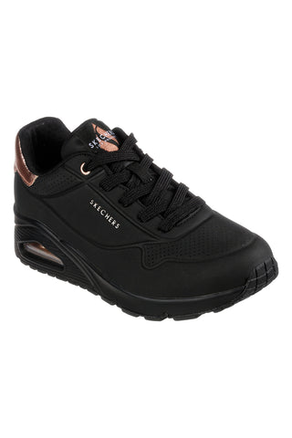 Črni športni copati z zlatimi detajli Skechers Uno Golden Air