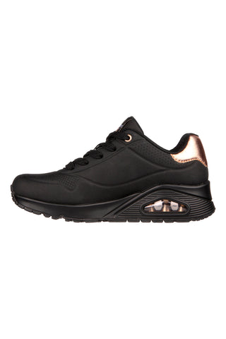 Črni športni copati z zlatimi detajli Skechers Uno Golden Air