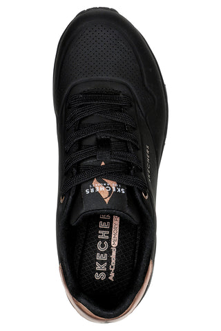 Črni športni copati z zlatimi detajli Skechers Uno Golden Air