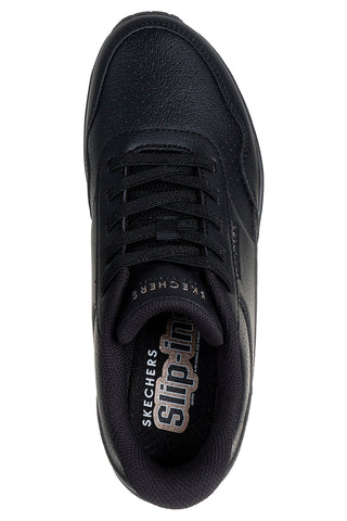 Črni superge iz duraleatherja z Air-Cooled Memory Foam Skechers Uno Banksia Luxe