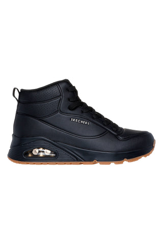 Visoke črne superge z blaženim podplatom Air-Cooled Memory Foam Skechers Uno Stand High
