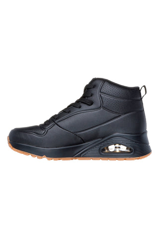 Visoke črne superge z blaženim podplatom Air-Cooled Memory Foam Skechers Uno Stand High