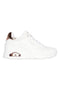 Bele superge s klini in zlatimi detajli Skechers Uno Wedge Hi Steps