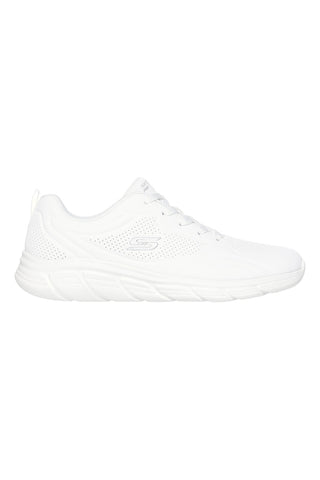 Bele slip-on superge iz mrežastega materiala z Memory Foam Skechers BOBS Squad Chaos Daily Inspiration