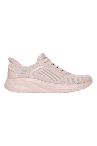 Bež slip-on superge iz mrežastega materiala z Memory Foam Skechers BOBS Squad Chaos Current Muse