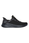 Črni slip-on superge iz mrežastega materiala z Memory Foam Skechers BOBS Squad Chaos Daily Inspiration