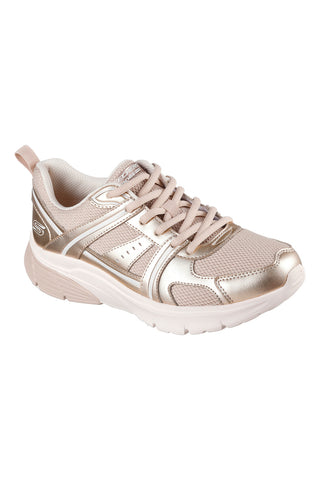 Zlati športni copati z mrežastimi vstavki Skechers Bobs Vamos