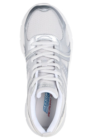 Srebrni superge z mrežastimi vstavki Skechers Bobs Vamos