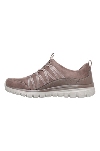 Veganske pralne superge v barvi taupe z memory peno Skechers Graceful Cozy Hug