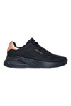Črni superge z bakrenimi detajli in platformo Skechers Uno Lite Shimmer Along