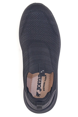 Črni slip-on čevlji z Memory Foam Joma C.Laceless Lady 2521