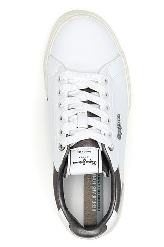 Bele superge s kontrastnimi detajli Pepe Jeans PLS31588