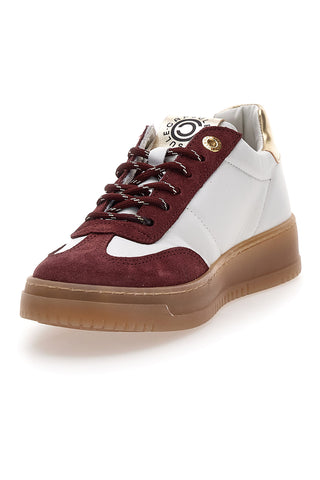 Bele in bordo usnjene superge z zlatimi detajli Pittarello Capsule Grace Made in Italy
