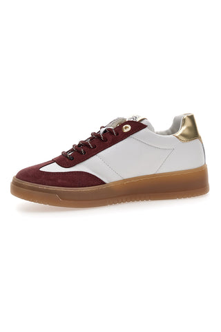 Bele in bordo usnjene superge z zlatimi detajli Pittarello Capsule Grace Made in Italy