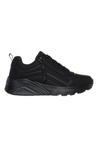 Črni športni copati Memory Foam z zadrgo Skechers Uno Lite Easy Zip