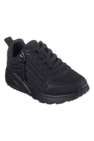 Črni športni copati Memory Foam z zadrgo Skechers Uno Lite Easy Zip
