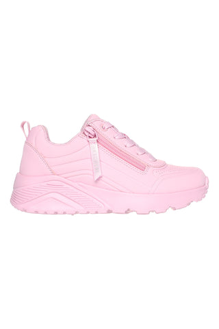 Roza superge z zadrgo na strani in platformo Skechers Uno Lite Easy Zip