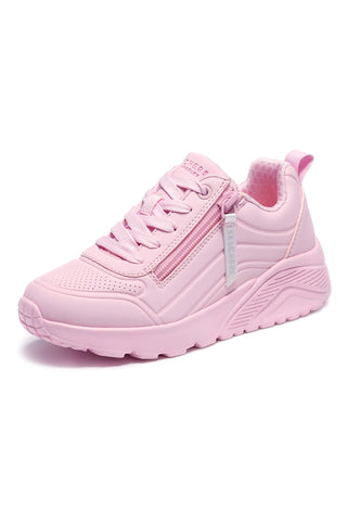 Roza superge z zadrgo na strani in platformo Skechers Uno Lite Easy Zip