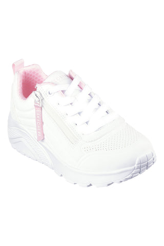 Bele superge z zadrgo na strani in platformo Skechers Uno Lite Easy Zip