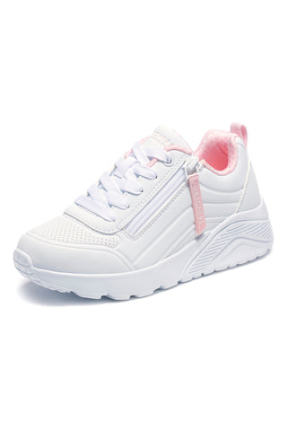 Bele superge z zadrgo na strani in platformo Skechers Uno Lite Easy Zip