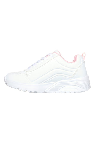 Bele superge z zadrgo na strani in platformo Skechers Uno Lite Easy Zip