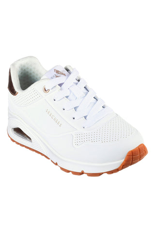 Bele superge z kovinskimi vstavki Skechers UNO Gen1 SHIMMER AWAY ESS STREET GIRLS