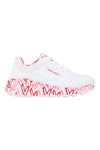Bele superge z barvitimi srčki UNO Lite B Lovely Luv Skechers
