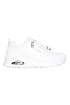 Bele superge z nakitnimi detajli Skechers UNO Gen1 TRENDY JEWELS ESS STREET GIRLS