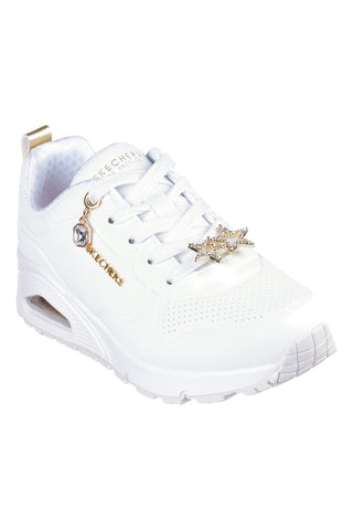 Bele superge z nakitnimi detajli Skechers UNO Gen1 TRENDY JEWELS ESS STREET GIRLS