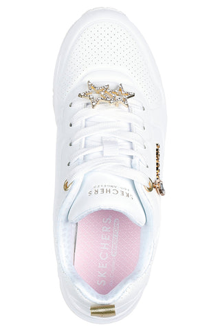 Bele superge z nakitnimi detajli Skechers UNO Gen1 TRENDY JEWELS ESS STREET GIRLS