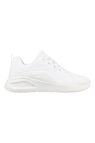 Bele superge iz duraleatherja s podplatom iz spominske pene Skechers BOBS Buno How Sweet