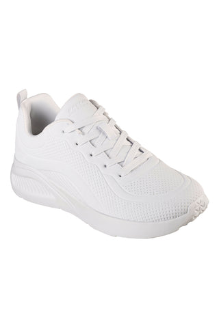 Bele superge iz duraleatherja s podplatom iz spominske pene Skechers BOBS Buno How Sweet